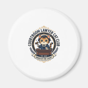 Courtroom Lawyer Cat Funny Cat Lover Design - Cour Magnet