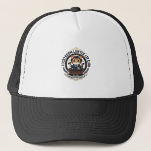 Courtroom Lawyer Cat Funny Cat Lover Design - Cour Trucker Hat