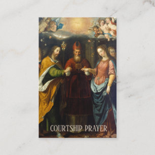 Courtship Engagement Prayer Holy Card