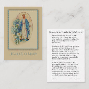 Courtship / Engagement Prayer to Mary Holy Card