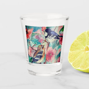 Courtship - Watercolor Painting Shot Glass