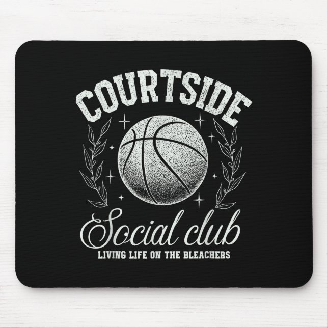 Courtside Social Club Basketball Bleachers Life Qu Mouse Pad (Front)