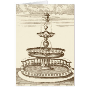 Courtyard Fountain with Ornamental Cherub