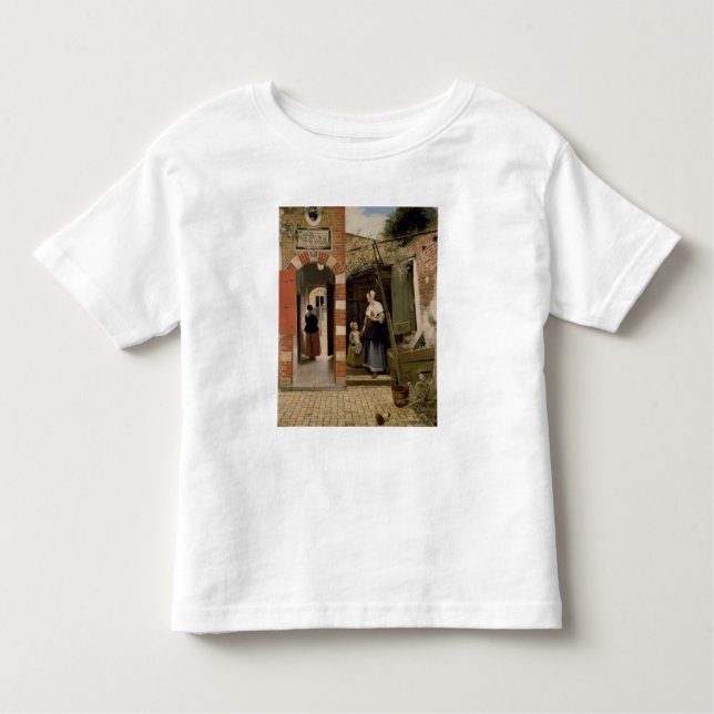 Courtyard of a house in Delft, 1658 Toddler T-Shirt (Front)
