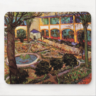 Courtyard of Hospital at Arles by Vincent van Gogh Mouse Pad