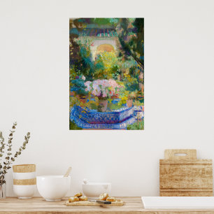 Courtyard of the Casa Sorolla by Joaquin Sorolla Poster