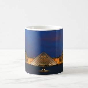 Courtyard of the Louvre Museum and its pyramid Coffee Mug