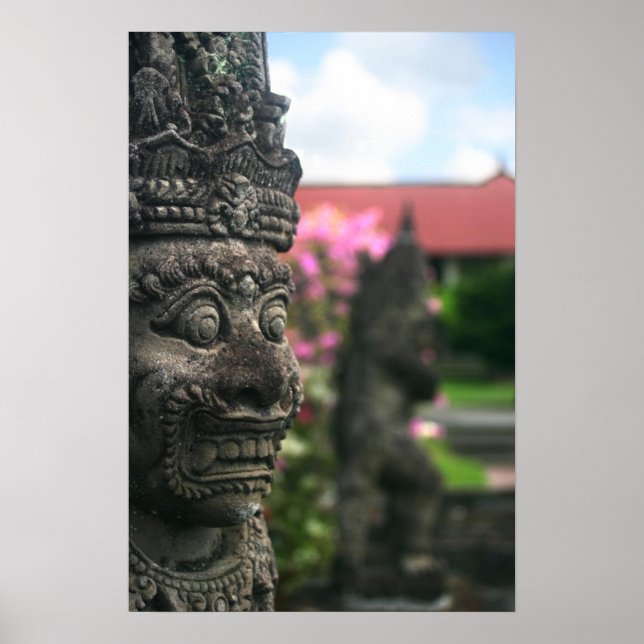 Courtyard Statue Poster (Front)