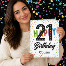 Cousin 21st Birthday Card