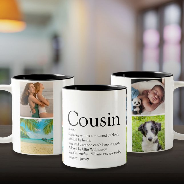 Cousin 4 Photo Modern Fun Cool Definition Two-Tone Coffee Mug (Cousin 4 Photo Modern Fun Cool Definition Two-Tone Coffee Mug)