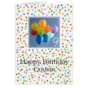 Cousin 9th happy balloon birthday