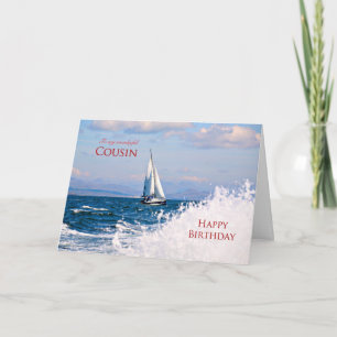 Cousin, a sailing yacht birthday card