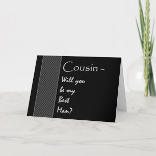 COUSIN  Be  My Best Man Wedding Invitation