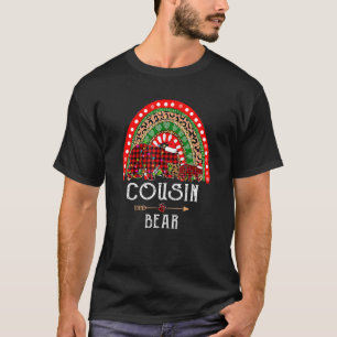 Cousin Bear Christmas Rainbow Leopard Family Chris T-Shirt