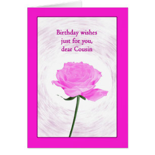 Cousin Birthday Beautiful Pink Rose