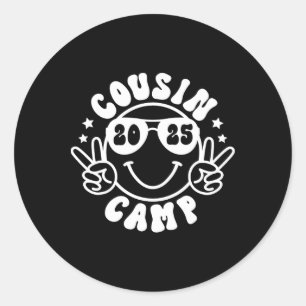 Cousin Camp 2025 Camper Camping Campfire Summer Va Classic Round Sticker