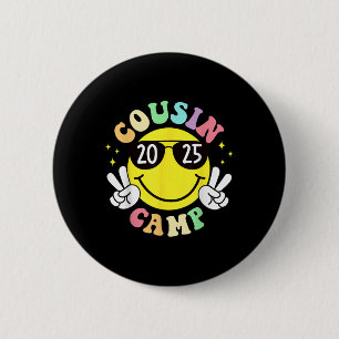 Cousin Camp 2025 Camping Campfire Summer Vacation  6 Cm Round Badge