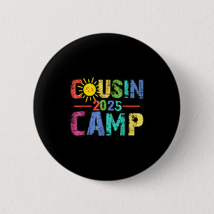 Cousin Camp 2025 Camping Campfire Summer Vacation 6 Cm Round Badge