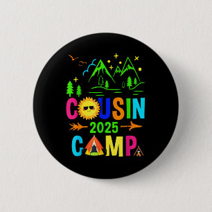 Cousin Camp 2025 Camping Campfire Summer Vacation 6 Cm Round Badge