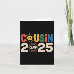 Cousin Camp 2025 Camping Campfire Summer Vacation  Card