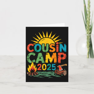 Cousin Camp 2025 Camping Campfire Summer Vacation  Card