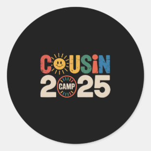 Cousin Camp 2025 Camping Campfire Summer Vacation Classic Round Sticker
