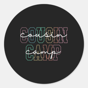 Cousin Camp 2025 Camping Campfire Summer Vacation  Classic Round Sticker