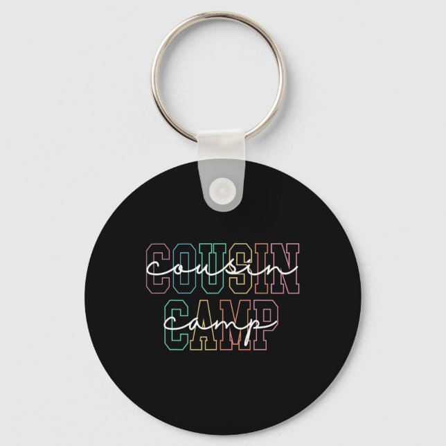 Cousin Camp 2025 Camping Campfire Summer Vacation  Key Ring (Front)