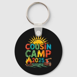 Cousin Camp 2025 Camping Campfire Summer Vacation  Key Ring
