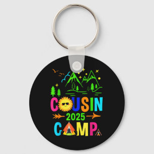 Cousin Camp 2025 Camping Campfire Summer Vacation Key Ring