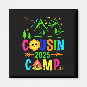 Cousin Camp 2025 Camping Campfire Summer Vacation Magnet