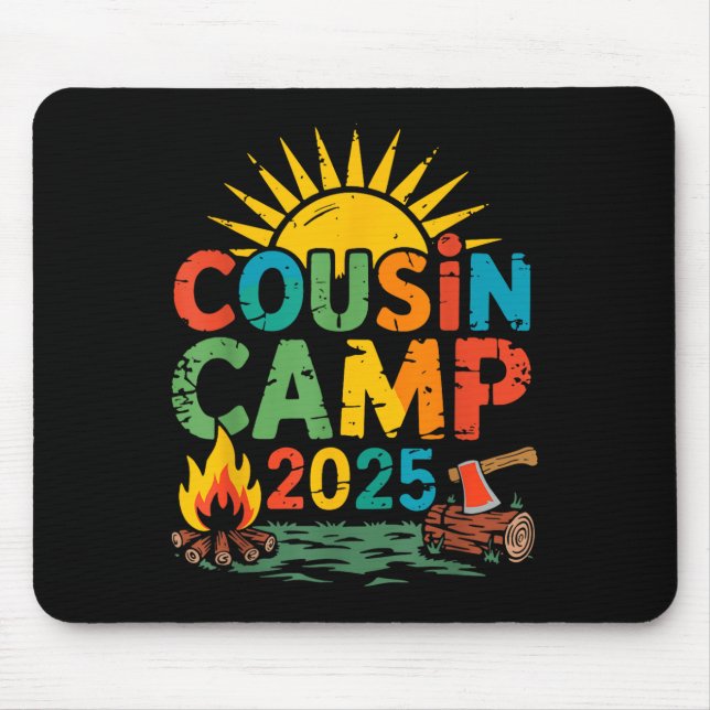 Cousin Camp 2025 Camping Campfire Summer Vacation  Mouse Pad (Front)