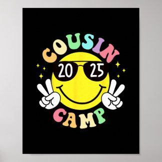 Cousin Camp 2025 Camping Campfire Summer Vacation Poster