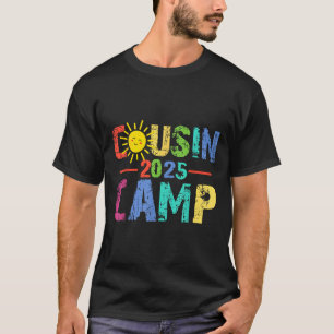 Cousin Camp 2025 Camping Campfire Summer Vacation  T-Shirt