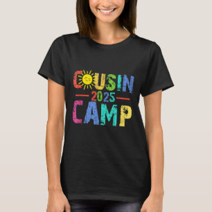 Cousin Camp 2025 Camping Campfire Summer Vacation T-Shirt