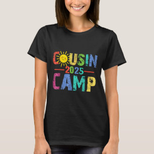 Cousin Camp 2025 Camping Campfire Summer Vacation T-Shirt