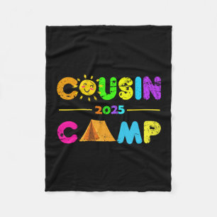 Cousin Camp 2025 Camping Summer Vacation 2025 Fami Fleece Blanket