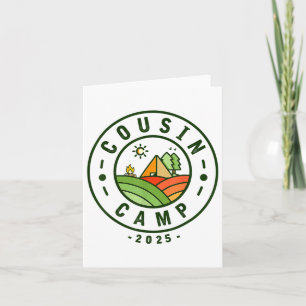 Cousin Camp 2025 Camping Tribe Summer Vacation Card
