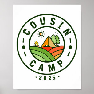 Cousin Camp 2025 Camping Tribe Summer Vacation Poster