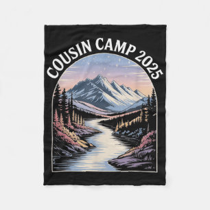 Cousin Camp 2025 Family Reunion Mountain Adventure Fleece Blanket