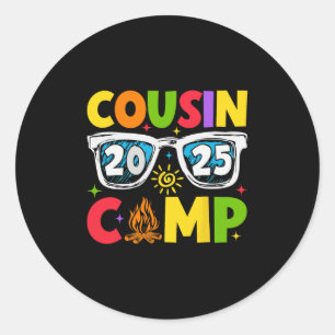 Cousin Camp 2025 Family Vacation Summer Camping 1 Classic Round Sticker