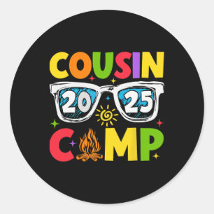 Cousin Camp 2025 Family Vacation Summer Camping Classic Round Sticker