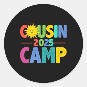 Cousin Camp 2025 Family Vacation Summer Camping Cr Classic Round Sticker