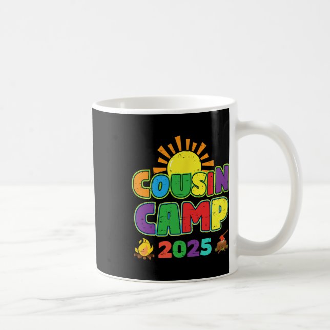 Cousin Camp 2025 Family Vacation Summer Camping Cr Coffee Mug (Right)