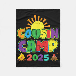 Cousin Camp 2025 Family Vacation Summer Camping Cr Fleece Blanket