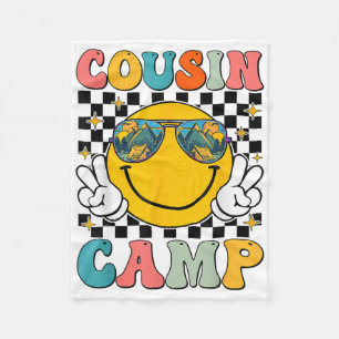 Cousin Camp 2025 Family Vacation Summer Camping Cr Fleece Blanket