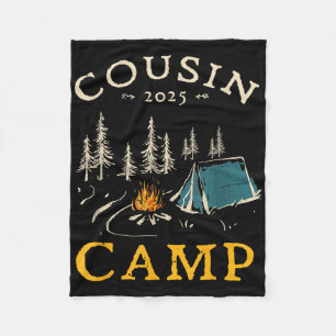 Cousin Camp 2025 Family Vacation Summer Camping Cr Fleece Blanket