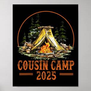 Cousin Camp 2025 Family Vacation Summer Camping Cr Poster