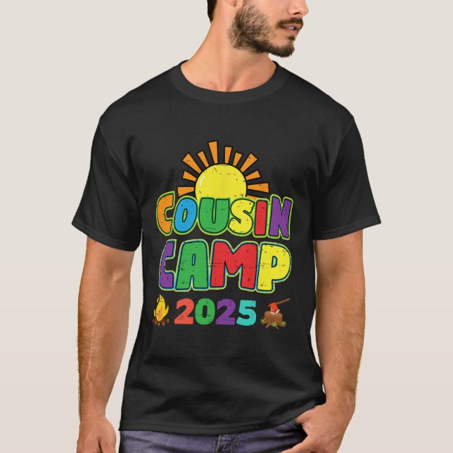 Cousin Camp 2025 Family Vacation Summer Camping Cr T-Shirt (Front)