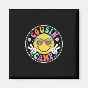 Cousin Camp 2025 Funny Camping Crew Summer Family Magnet